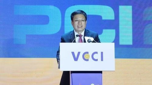 Chủ tịch VCCI Hồ Sỹ Hùng phát biểu tại buổi lễ.
