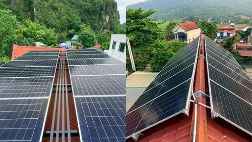 Các hộ gia đình ở miền núi Thanh Hóa lắp đặt hệ thống hấp thụ, chuyển hóa năng lượng mặt trời thành dòng điện một chiều phục vụ sản xuất, đời sống.