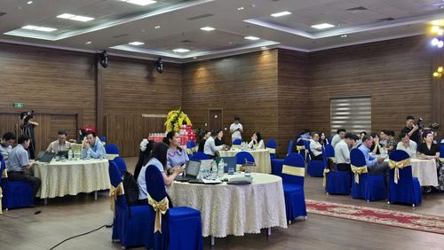 Phóng viên các cơ quan thông tấn, báo chí tham gia Hội thảo tập huấn.