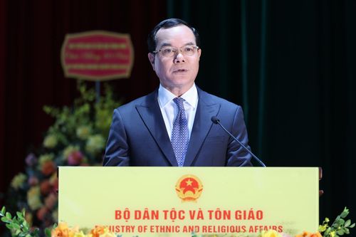 Bộ trưởng Bộ Dân tộc và Tôn giáo Nguyễn Đình Khang: Cộng đồng 53 DTTS với hơn 14,7 triệu người là bộ phận không thể tách rời của khối đại đoàn kết toàn dân tộc (Ảnh: Lê Anh Dũng)