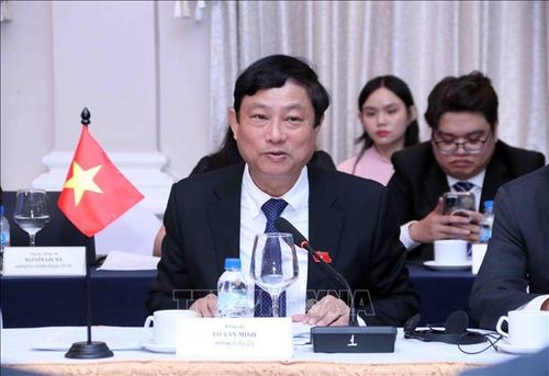 Phó Bí thư Thành ủy, Chủ tịch HĐND TP Hồ Chí Minh Võ Văn Minh phát biểu tại buổi làm việc.