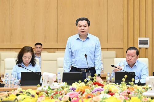 Ông Trần Việt Hòa, Cục trưởng Cục Công nghiệp, Bộ Công Thương phát biểu tại buổi làm việc. Ảnh: Cấn Dũng