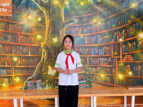 Em Đoàn Kim Ngân, lớp 7A6 Trường THCS Hoàng Văn Thụ, phường Kỳ Lừa