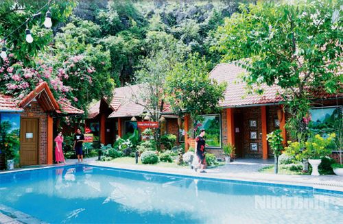 Không gian TamCoc Friends Homestay, phố Đam Khê Trong, phường Nam Hoa Lư. Ảnh: Minh Đường