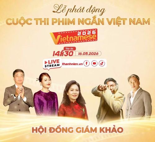 Đạo diễn - diễn viên Hồng Ánh góp mặt trong hàng ghế giám khảo cuộc thi phim ngắn Việt Nam - Vietnamese 2026 cùng tiến sĩ Ngô Phương Lan, đạo diễn Hàm Trần, đạo diễn Nguyễn Quang Dũng và nhà báo Lâm Hiếu Dũng - Ảnh: BTC.