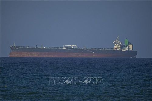Tàu di chuyển qua eo biển Hormuz. Ảnh: AA/TTXVN