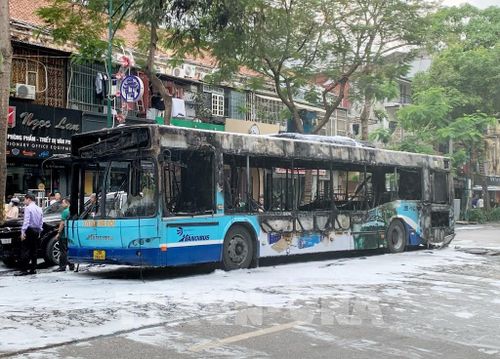 Hiện trường vụ cháy. Ảnh: Tuấn Đức - TTXVN