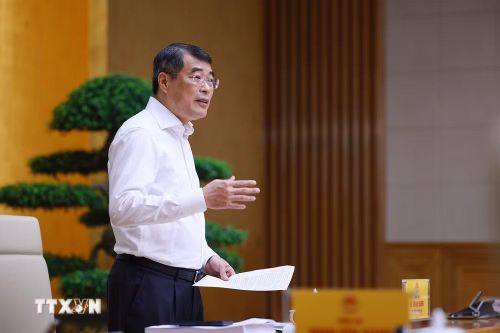 Thủ tướng Lê Minh Hưng, Trưởng Ban Chỉ đạo chủ trì Phiên họp lần thứ ba của Ban chỉ đạo về phát triển khoa học, công nghệ, đổi mới sáng tạo, chuyển đổi số và Đề án 06. (Ảnh: Dương Giang/TTXVN)