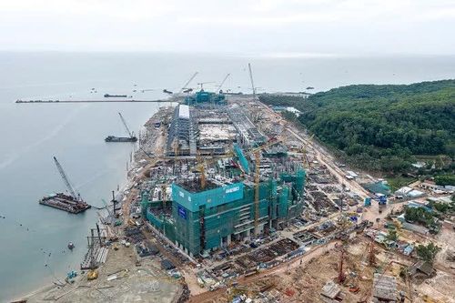Cụm công trình phục vụ hội nghị APEC đang được xây dựng tại Phú Quốc.