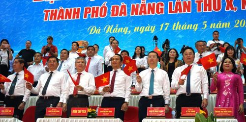 Lãnh đạo Thành ủy, HĐND, UBND, Ủy ban MTTQ Việt Nam TP Đà Nẵng tham dự lễ khai mạc Đại hội.