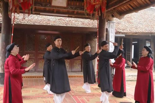 Sự kiện “Xoan mở hội” có sự góp mặt của các nghệ nhân phường Xoan An Thái (Phú Thọ).