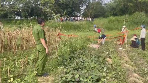 Hiện trường vụ đuối nước thương tâm tại xã Sông Lô.