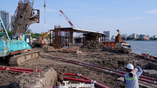 Sau hơn 1 năm khởi công, đến nay, các hạng mục thuộc dự án đang đảm bảo tiến độ. Công trình dự kiến hoàn thành dịp 2/9 năm nay.