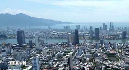 Khu vực trung tâm thành phố Đà Nẵng được quy hoạch hướng ra biển. (Ảnh: Quốc Dũng/TTXVN)