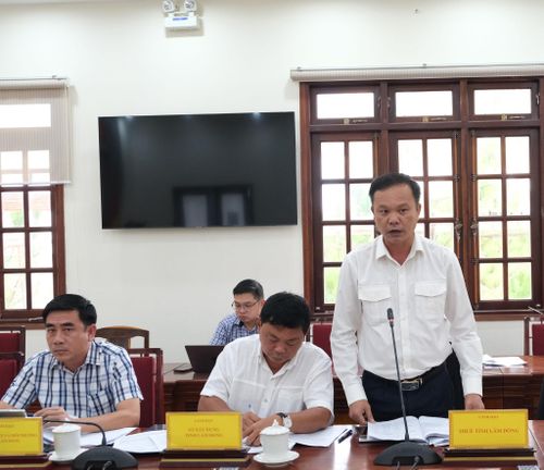 Đại diện Thuế tỉnh Lâm Đồng nêu ý kiến tại cuộc họp
