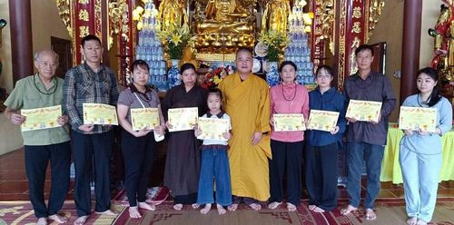 Lễ Quy y Tam bảo cho một số phật tử.