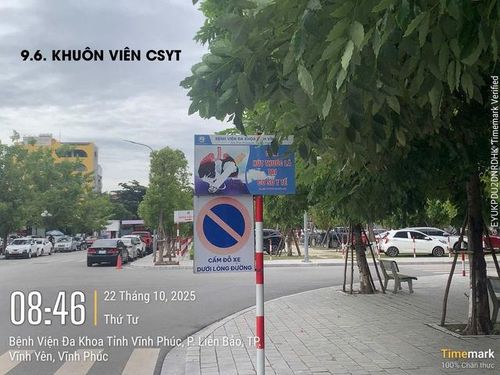 Một trong những hình ảnh tham gia dự thi của BVĐK tỉnh Vĩnh Phúc - đơn vị đoạt giải Nhì Cuộc thi Cơ sở y tế không khói thuốc lá lần I.