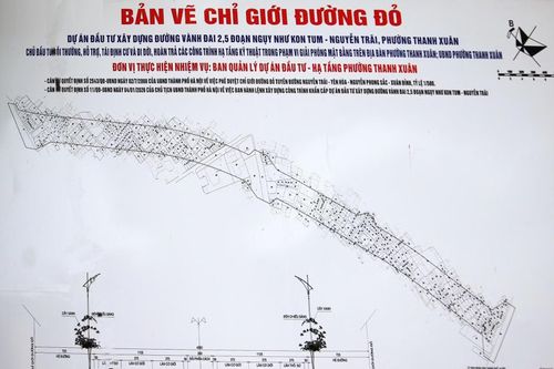 Bản vẽ chỉ giới đường đỏ dự án Vành đai 2,5 đoạn Ngụy Như Kon Tum – Nguyễn Trãi.