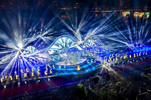 Sân khấu DIFF 2025 được đầu tư quy mô, hoành tráng. Ảnh: NGỌC HÀ
