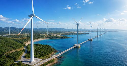 Dự án điện gió được kỳ vọng tạo thêm động lực tăng trưởng cho khu vực thông qua đầu tư hạ tầng. Ảnh minh họa
