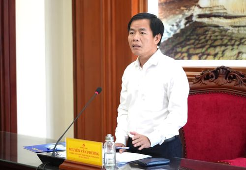 Đồng chí Nguyễn Văn Phương, Bí thư Tỉnh ủy kết luận tại buổi làm việc - Ảnh: T.Đ