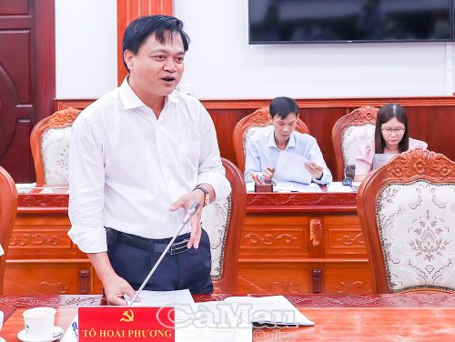  Giám đốc Sở Nông nghiệp và Môi trường tỉnh Tô Hoài Phương phát biểu, đề nghị phân công nhiệm vụ rõ ràng giữa các đơn vị.