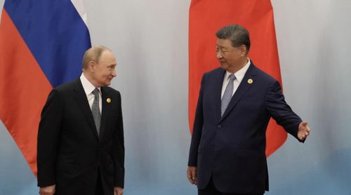 Tổng thống Nga Vladimir Putin và nhà lãnh đạo Trung Quốc Tập Cận Bình. (Ảnh: Getty)