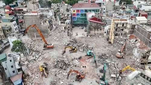 Một khu vực giải phóng mặt bằng của Hà Nội