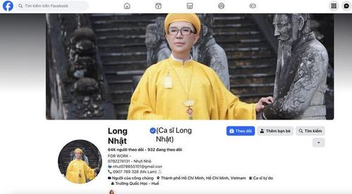 Ca sĩ Long Nhật vắng bóng trên facebook từ cuối tháng 3-2026