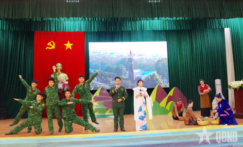  Một phần thi tuyên truyền viên trẻ xuất sắc tại hội thi.