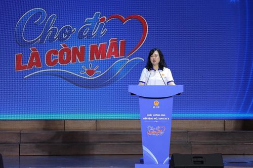  Bộ trưởng Bộ Y tế Đào Hồng Lan phát biểu tại chương trình. Ảnh: TUẤN DŨNG 
