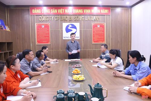Chi bộ Công ty CP Bao bì Sông La Xanh phát huy tốt vai trò hạt nhân chính trị, lãnh đạo thực hiện nhiệm vụ chuyên môn.