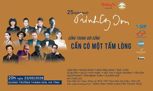  Poster chương trình đêm nhạc "Sống trong đời sống, cần có một tấm lòng". Ảnh: BTC cung cấp 