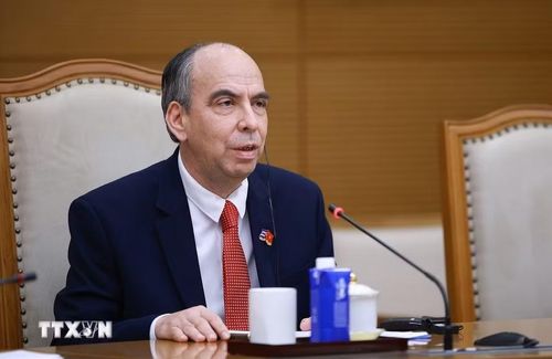 Đại sứ Cuba Rogelio Polanco Fuentes phát biểu. (Ảnh: Dương Giang/TTXVN)