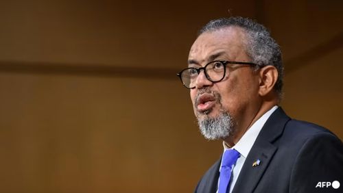 Tổng Giám đốc Tổ chức Y tế Thế giới (WHO) Tedros Adhanom Ghebreyesus phát biểu tại Đại hội đồng WHO lần thứ 79 ở Geneva. Ảnh: AFP