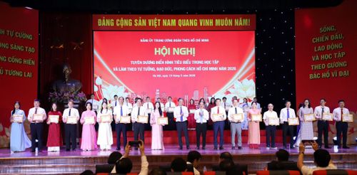 Ban Thường vụ Đảng ủy Trung ương Đoàn tuyên dương 37 cá nhân có thành tích xuất sắc trong học tập và làm theo tư tưởng, đạo đức, phong cách Hồ Chí Minh năm 2026. Ảnh: ST