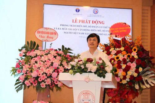 Tiến sĩ Nguyễn Trọng Diện, Giám đốc Sở Y tế Hà Nội phát biểu. Ảnh: Tuyết Linh