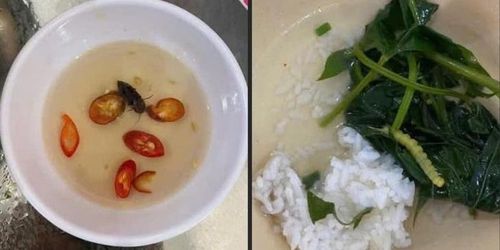 Hình ảnh thức ăn được phản ánh trên mạng xã hội.