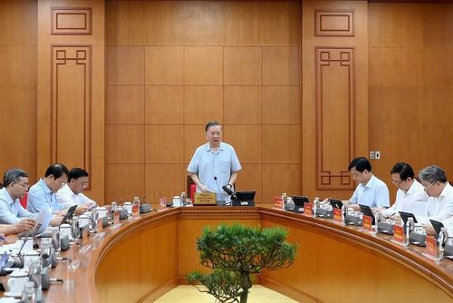 Tổng Bí thư, Chủ tịch nước Tô Lâm chủ trì cuộc làm việc. Ảnh: Nhân Dân