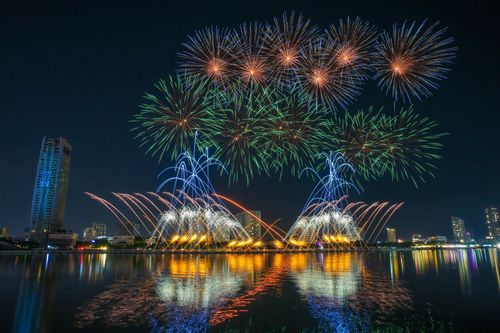 DIFF không chỉ là một lễ hội pháo hoa, mà là cơ hội hiếm hoi để chứng kiến tinh hoa của nghệ thuật ánh sáng thế giới cùng hội tụ trong một mùa giải. Ảnh: BTC DIFF