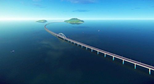 Phối cảnh cầu vượt biển ra đảo Hòn Khoai.