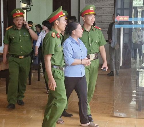 Bị cáo Trần Thị Tâm sau khi tuyên án.