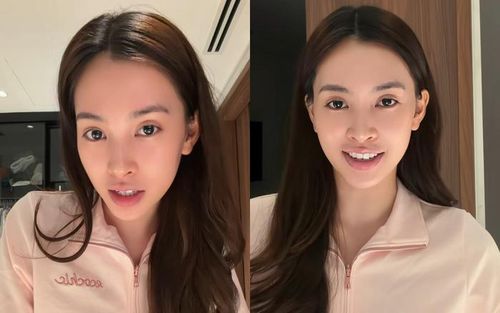 Tiểu Vy tự tin khoe làn da căng mịn. Ảnh chụp màn hình