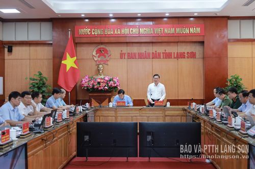 Đồng chí Đinh Hữu Học, Ủy viên Ban Thường vụ Tỉnh ủy, Phó Chủ tịch Thường trực UBND tỉnh chủ trì hội nghị