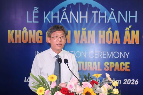 Tỉnh ủy viên, Phó Chủ tịch UBND tỉnh Nguyễn Minh phát biểu chào mừng tại lễ khánh thành