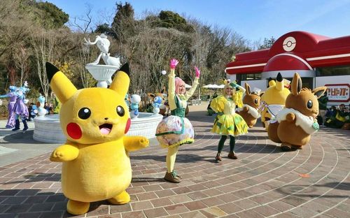 Công viên chủ đề Pokemon ở Tokyo mở cửa cho công chúng từ ngày 5/2. Khách du lịch và người dân tới đây có thể gặp khoảng 600 Pokemon tại PokePark Kanto, nằm trong công viên giải trí Yomiuri Land. Ảnh: Kyodo