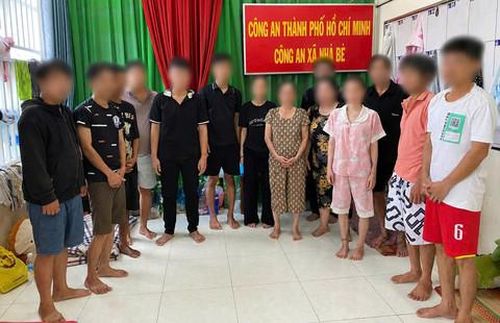 Các đối tượng dương tính với ma túy tại cơ quan Công an