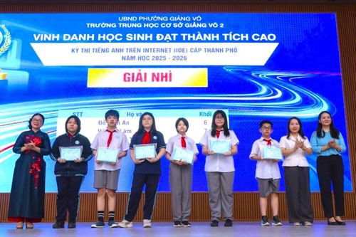 Học sinh nhà trường đã đạt được nhiều giải thưởng từ cấp phường, thành phố đến quốc gia và quốc tế. Ảnh: GV
