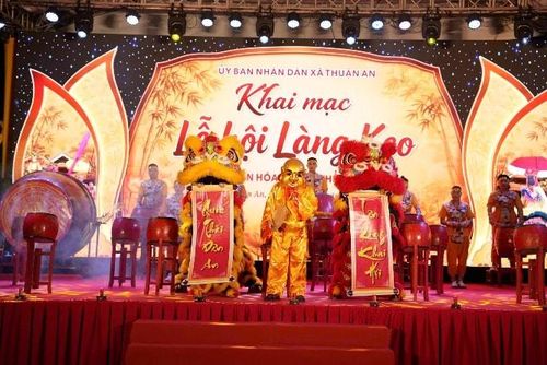 Lễ khai mạc lễ hội làng Keo năm 2026 do UBND xã Thuận An tổ chức. Ảnh: Vân Thư