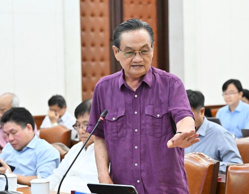 TS Trần Du Lịch phát biểu tại Hội thảo tham vấn ý kiến chuyên gia, nhà khoa học, trí thức tiêu biểu về dự thảo dự án Luật Đô thị đặc biệt. Ảnh: VIỆT DŨNG 